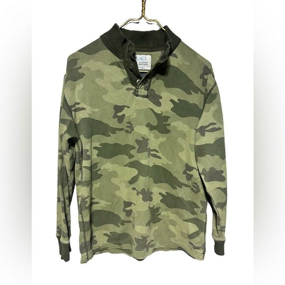 Vintage Wash Thick Camo Henley Size 14 - Picture 2 of 8